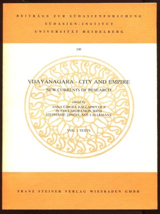 Item #10320 Vijayanagara--City and Empire: New Currents of Research (2 Vols