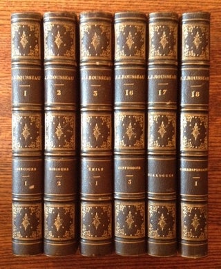 Item #11419 Oeuvres Completes de J.J. Rousseau (in 22 Vols.). Jean-Jacques Rousseau