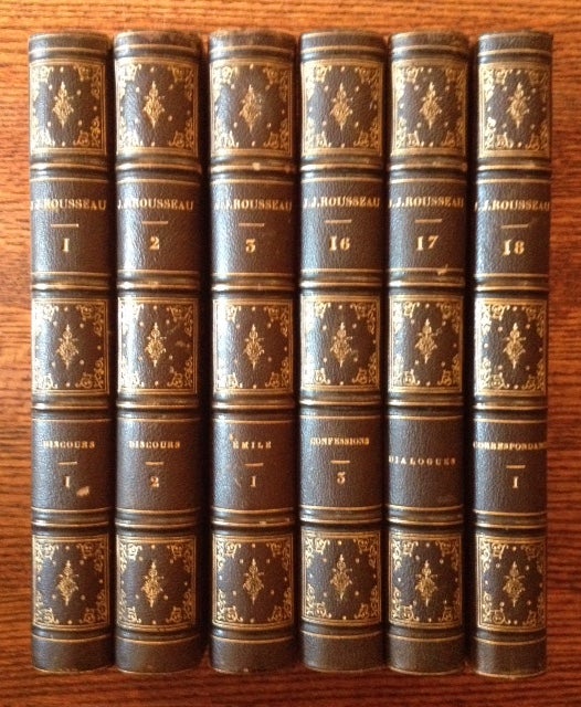 Item #11419 Oeuvres Completes de J.J. Rousseau (in 22 Vols.). Jean-Jacques Rousseau.