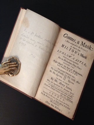 Item #11704 Comus, a Mask. John Milton