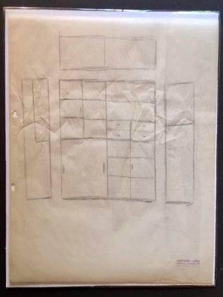 Item #13092 Original Modular Sketch. Marcel Breuer