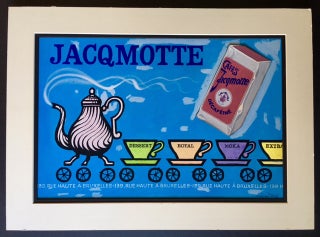 Item #13703 Handpainted Belgian Coffee Advertisement (Jacqmotte Cafes