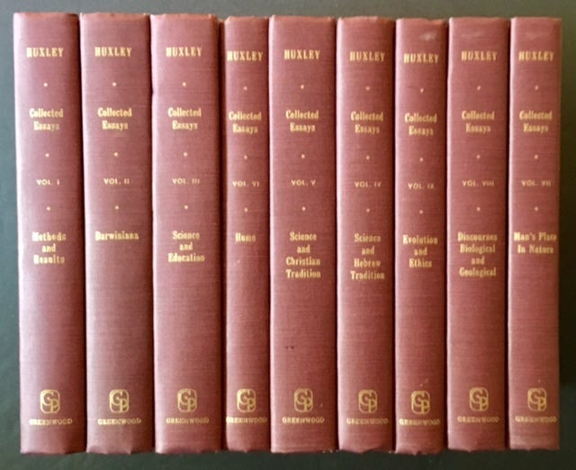 Item #14097 Collected Essays (Complete in 9 Vols.). Thomas Huxley.