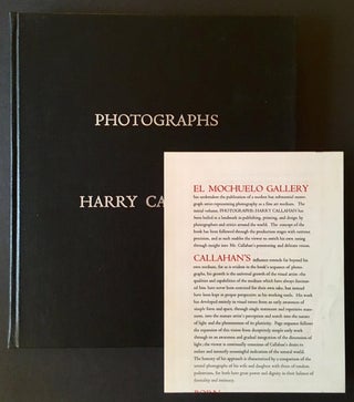 Item #14602 Harry Callahan Photographs (With Publisher's Original Prospectus). Harry Callahan