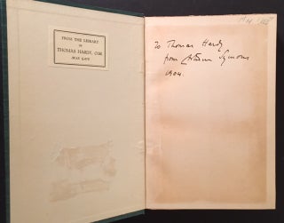 Plays, Acting, and Music (Inscribed to Thomas Hardy)