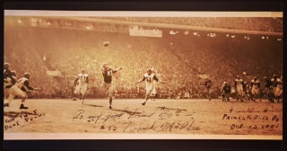 Item #15934 Orignal Signed Photograph of "The Catch That Beat Penn" (Princeton-Penn Football...
