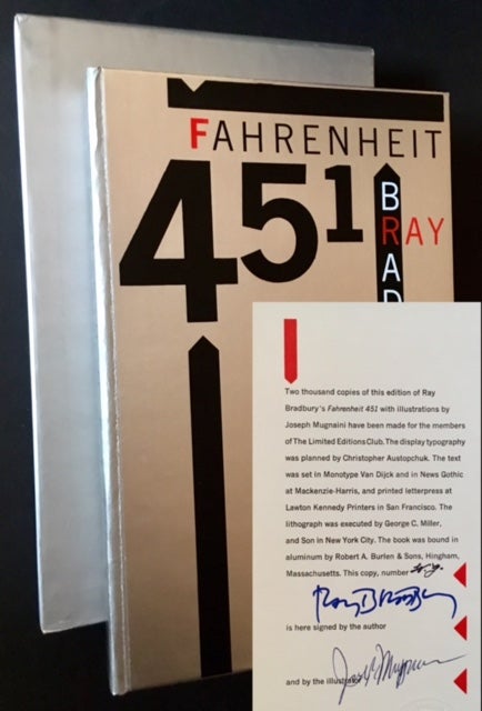 Item #16267 Fahrenheit 451 (The Lettered Presentation Copy). Ray Bradbury.