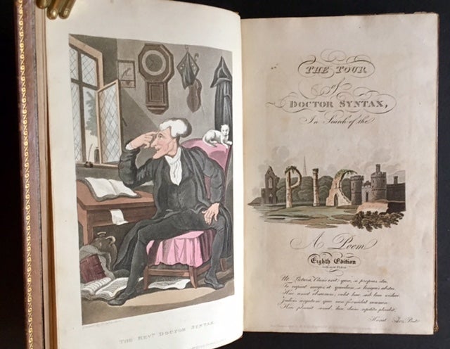 Item #16313 The First, Second and Third Tour of Dr. Syntax: A Poem (Complete in 3 Vols.). William Combe, Thomas Rowlandson.