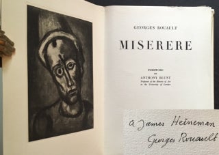 Item #16978 Miserere (Inscribed by Georges Rouault to Publisher James Heinemann). Georges Rouault