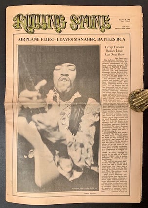 Item #17862 Rolling Stone (Issue #7, March 9th, 1968 -- with Jimi Hendrix Cover). Ed Jann Wenner