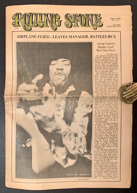 Item #17862 Rolling Stone (Issue #7, March 9th, 1968 -- with Jimi Hendrix Cover). Ed Jann Wenner.
