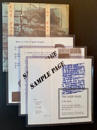 Item #17872 The Paper Snake (The Limited Edition--With Artwork). Ray Johnson