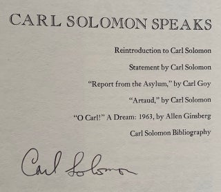 Howl: Original Draft Facsimile (The Signed/Limited of 250 Copies -- ALSO SIGNED BY CARL SOLOMON)
