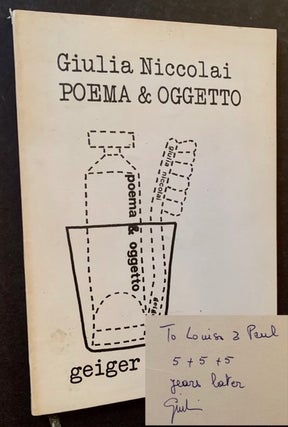 Item #18444 Poema & Oggetto. Giulia Niccolai
