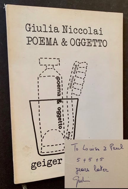 Item #18444 Poema & Oggetto. Giulia Niccolai.