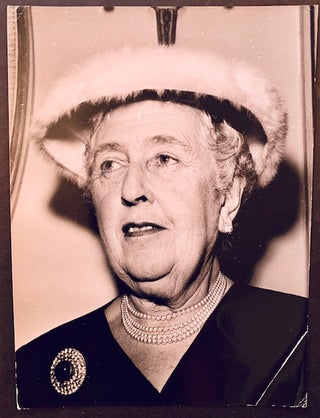 Item #18455 Black-and-White Press Photograph of Agatha Christie