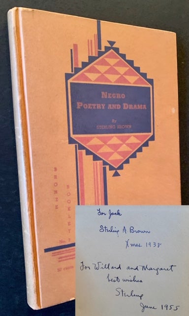 Item #18703 Negro Poetry and Drama. Sterling Brown.