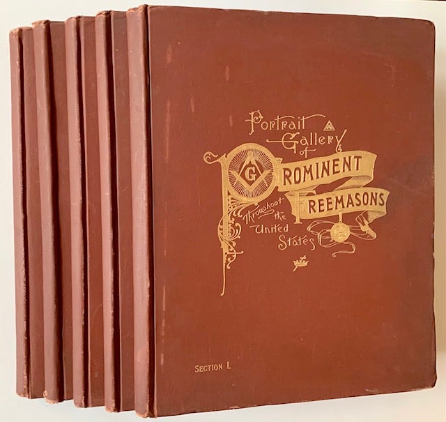 Item #18755 Portrait Gallery of Prominent Freemasons Throughout the United States (The Large Paper Edition-- Complete in 5 Folio Volumes)