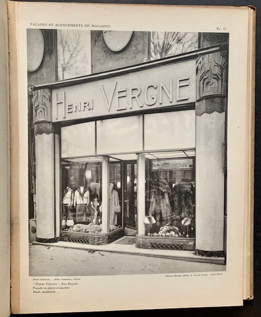 Item #18851 Modern French Shop-Fronts and Their Interiors (Complete with 54 Plates). Rene Herbst.