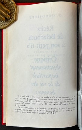 Recits de Belzebuth a Son Petit-Fils/Critique Objectivement Impartiale de la Vie de Hommes ("All and Everything")