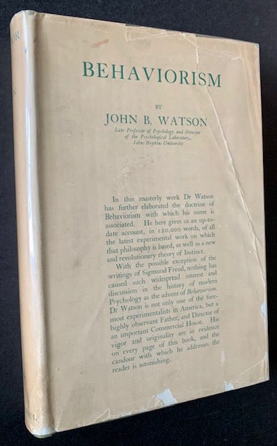 Item #18994 Behaviorism (In Dustjacket). John B. Watson.