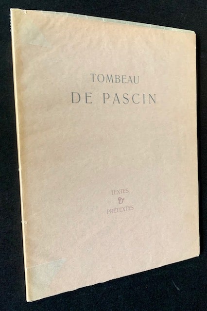 Item #19250 Tombeau de Pascin. Pierre Mac Orlan, Jules Pascin.