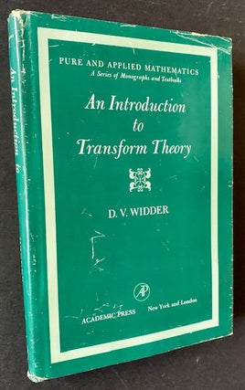 Item #19261 An Introduction to Transform Theory. D V. Widder