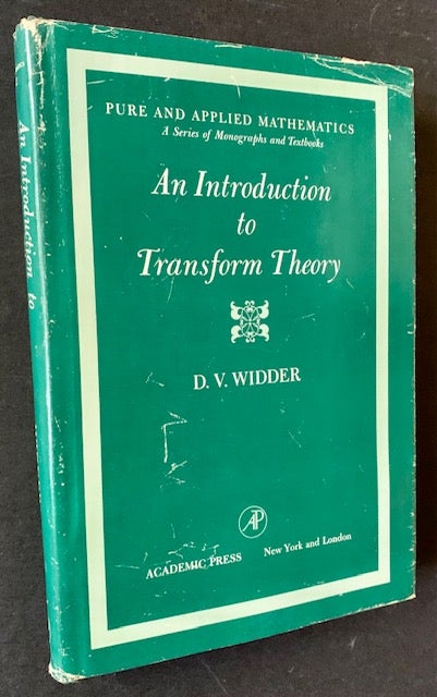 Item #19261 An Introduction to Transform Theory. D V. Widder.