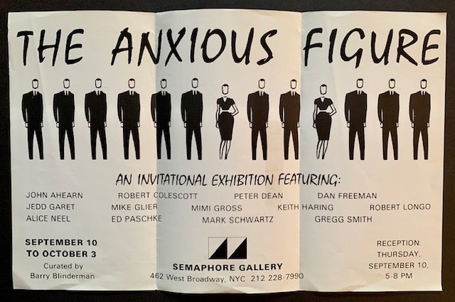 Item #19505 The Original Single-Sheet Announcement for "The Anxious Figure: An Invitational Exhibition"