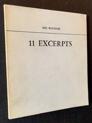 Item #19626 11 Excerpts (1967-1970). Mel Bochner