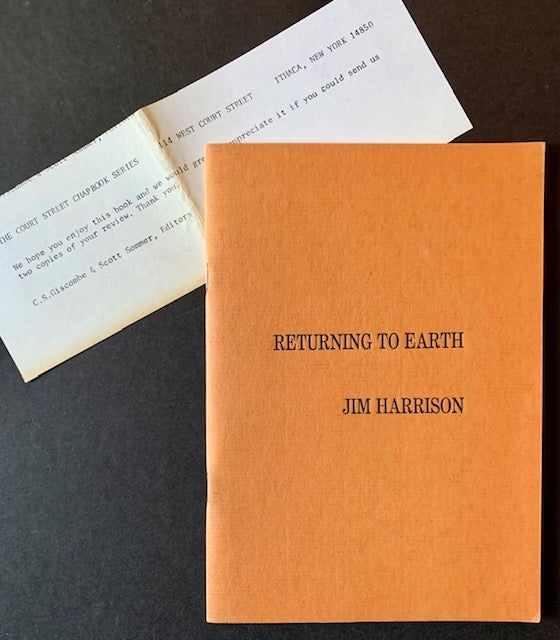 Item #19753 Returning to Earth (Review Copy). Jim Harrison.