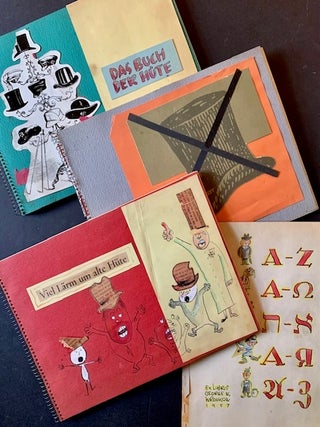 Item #20136 4 Dadaist Artist's Books on Hats by the Wronkow Brothers. Ludwig, George Wronkow