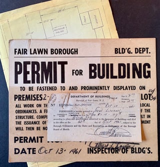 Item #20142 The Blueprint and Building Permit for a 1961 Fall Out Shelter