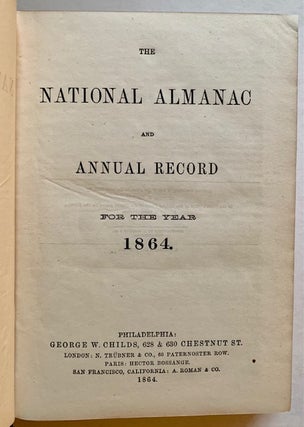 Item #20161 The National Almanac and Annual Record for the Year 1864