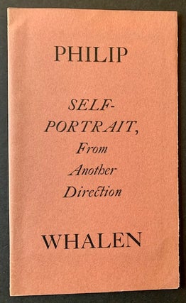 Item #20347 Self-Portrait, From Another Direction. Philip Whalen