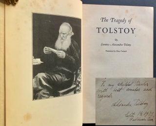Item #20645 The Tragedy of Tolstoy. Countess Alexandra Tolstoy