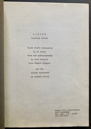 Item #20648 Nigger (First Draft Screenplay from the Autobiography by Dick Gregory). Al Young,...