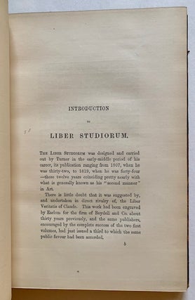 Turner's Liber Studiorum, a Description and a Catalogue