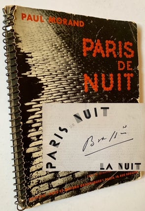Item #20879 Paris de Nuit: 60 Photos Inedites de Brassai (Signed by Brassai). Brassai, Paul Morand
