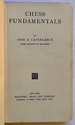 Item #21003 Chess Fundamentals. Jose R. Capablanca