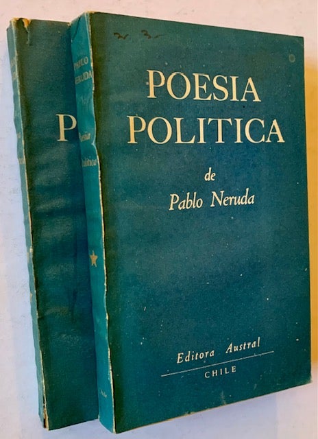 Item #21018 Poesia Politica: Discursos Politicos (2 Vols.). Pablo Neruda.