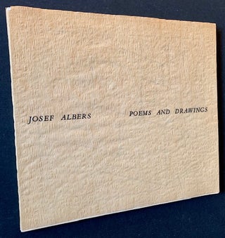 Item #21234 Josef Albers: Poems and Drawings. Josef Albers