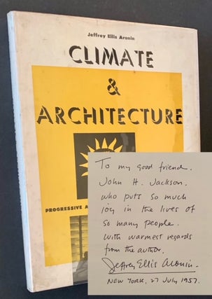 Item #21339 Climate & Architecture (Progressive Architecture Books). Jeffrey Ellis Aronin