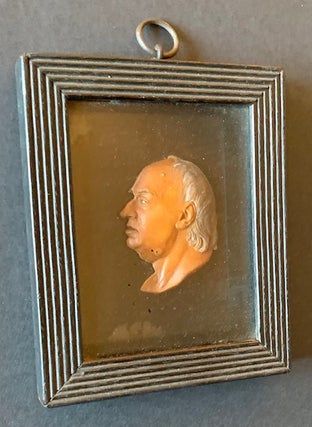 Item #21373 Late 18th Century Medallion-in-Wax of Samuel Johnson. George Wyon