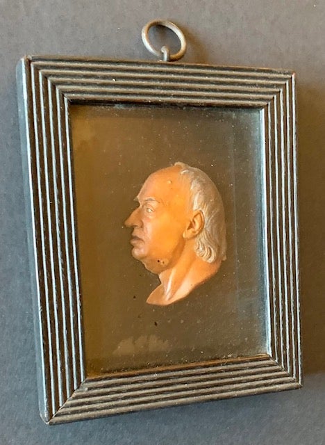Item #21373 Late 18th Century Medallion-in-Wax of Samuel Johnson. George Wyon.