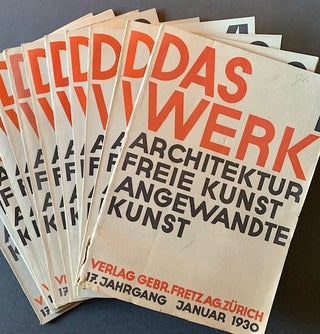 Item #21437 Das Werk: Architektur Freie Kunst Angewandt Kunst (All 12 Issues for 1930