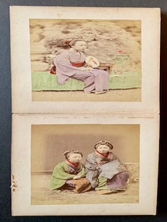 19th Century Japanese Hand-Colored Photo Album