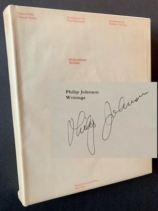 Item #21588 Writings. Philip Johnson