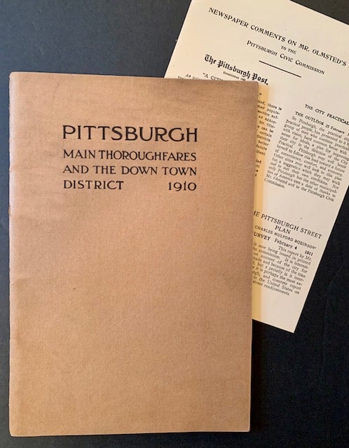 Item #21602 Pittsburgh: Main Thoroughfares and the Down Town District (The Prospectus -- with Ephemera). A, Frederick Law Olmsted.