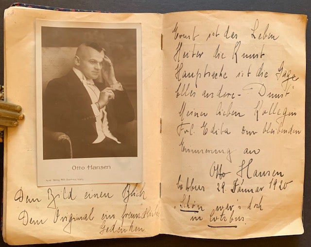 Item #21612 Album fur Bildnisse und Autographen Mai 1919-August 1920 ("Album of Portraits and Autographs")